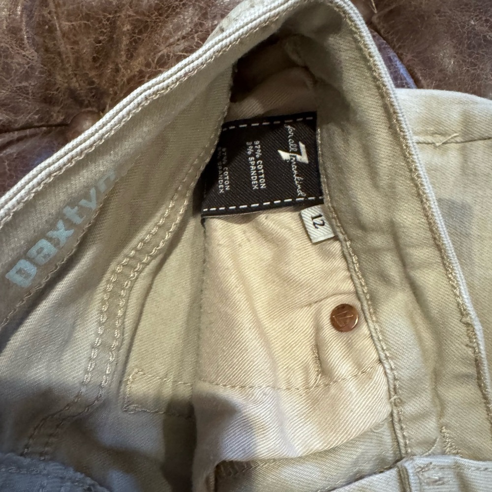 7 For All Mankind Kids Cream Jeans - Picture 3 of 4